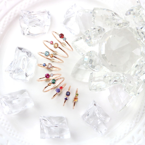 14kgf。天然石、合成石、キャンディーリング。纏め売り７点。新品未使用。 シトリンのK14gfキャンディリング | iichi 日々の暮らしを心地よくする