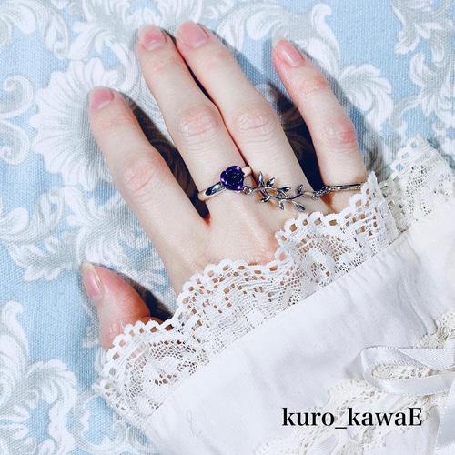 野薔薇の2wayリング / シルバーリング 地雷系 指輪 メンズ ゴシック