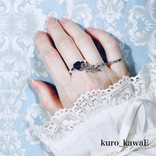 野薔薇の2wayリング / シルバーリング 地雷系 指輪 メンズ ゴシック