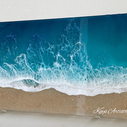 レジンアート【波のクリアパネル】大判32cm×54cm 受注制作 10枚目の画像