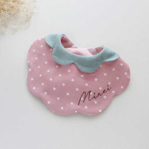 いちご スタイ ピンク 3サイズ 選択可 お名前 刺しゅう入れ