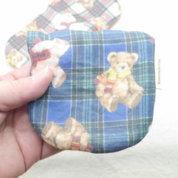 Teddy Bear Check テディベアチェック｜S・10×20cm｜Fuwamokoガーゼハンカチ 5枚目の画像