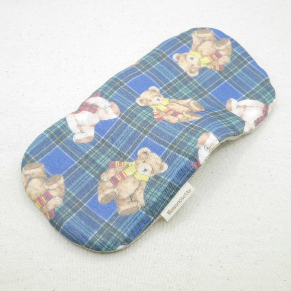 Teddy Bear Check テディベアチェック｜S・10×20cm｜Fuwamokoガーゼハンカチ 9枚目の画像