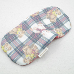 Teddy Bear Check テディベアチェック｜S・10×20cm｜Fuwamokoガーゼハンカチ 10枚目の画像