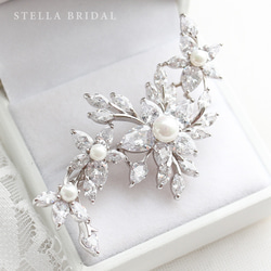 Stella Bridal＊母の日やフォーマルに＊キュービックジルコニアブローチ Helena - ヘレナ【受注生産品】 1枚目の画像