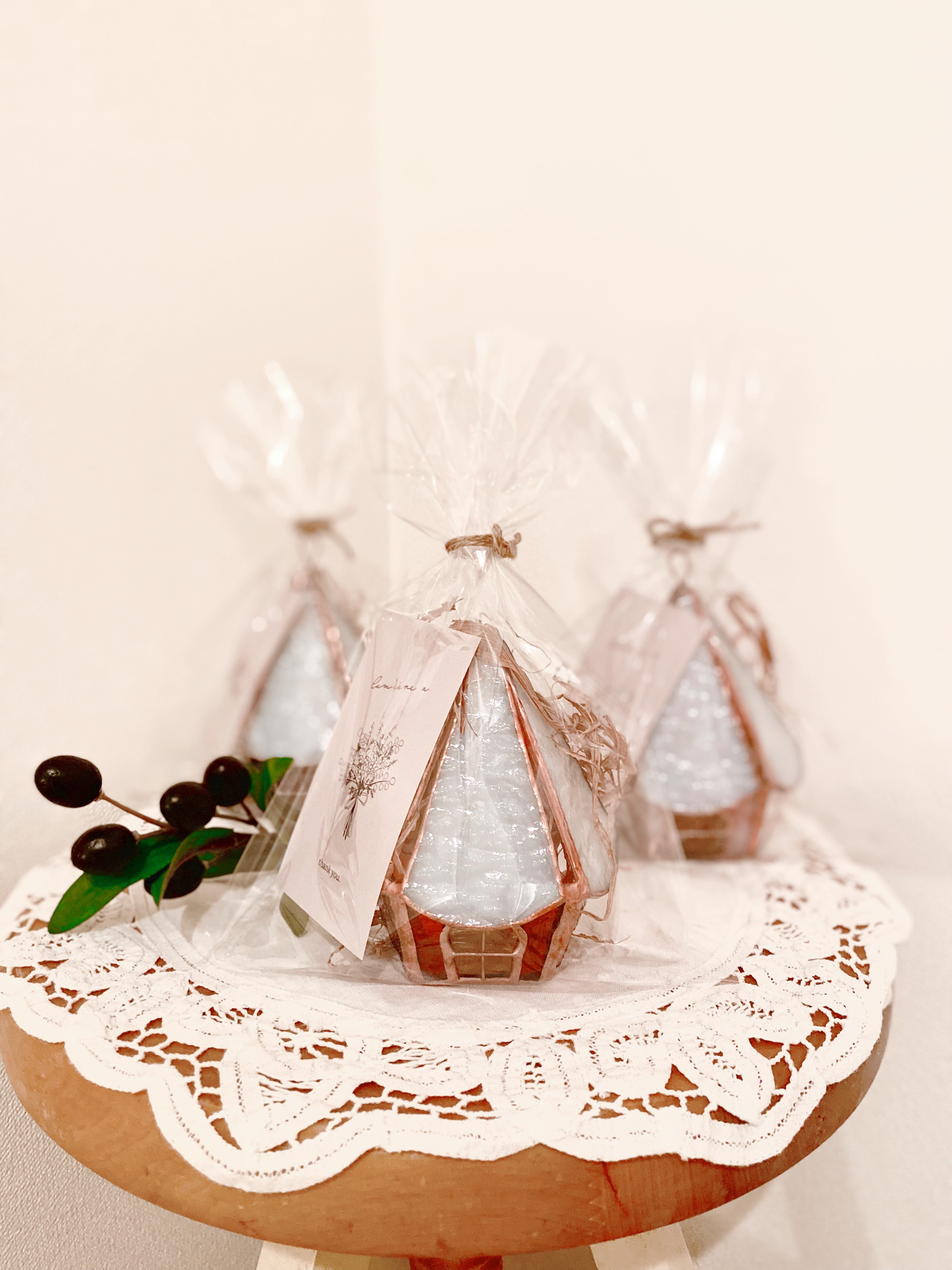 TVCM✩* 北欧の小さなおうち⑅  (ピンクホワイト)  キャンドルホルダー HP-73