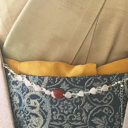 【2way】天然虎牙天珠と水晶の羽織り紐/ブレスレット✤専用BOX付き 3枚目の画像