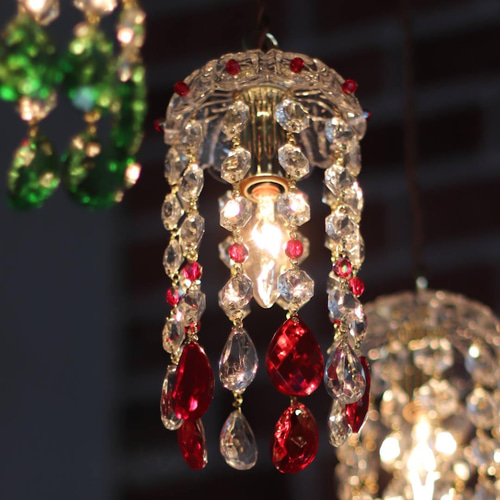 シャンデリアアンティーク引掛シーリングレッド