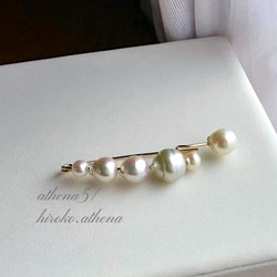 pp-40,18K.アコヤバロックパール超大珠：18K0.8mm/線径0.8φ
