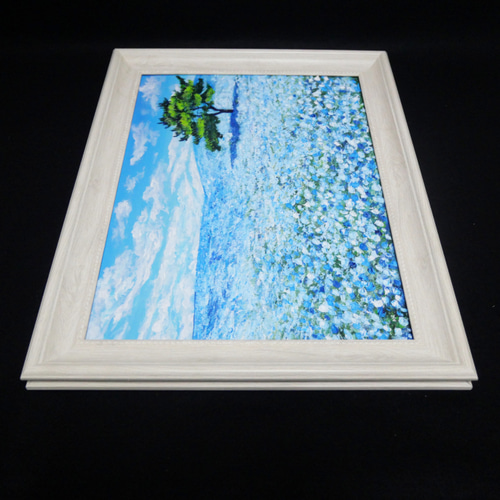 油絵 油彩 油彩画 絵画【ネモフィラの丘】 絵画 HR 通販 12885740