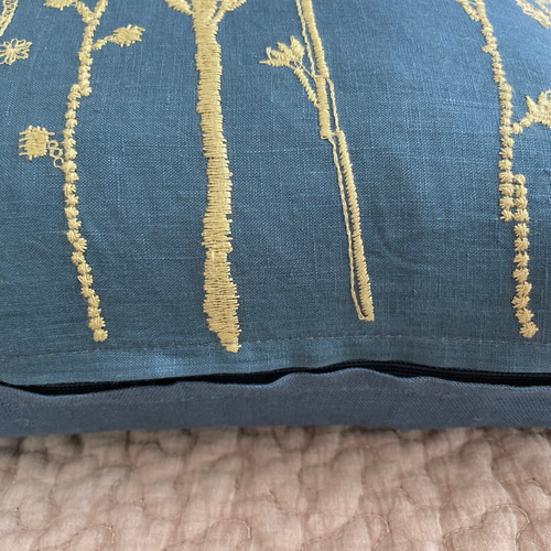 ⚮̈ミナペルホネン choucho ＋ noppara ブルー クッションカバー