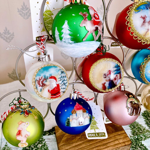 ☆クリスマスオーナメントオーナメントボール 象サーカス オーナメント