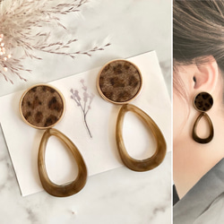 天然石 ターコイズ ブルー イヤリング ピアス ハンドメイド 大ぶり