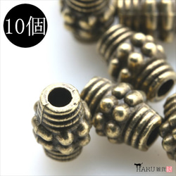 [10個]金屬珠★n1/Antique★Spacer Rondel Coil style Accessory parts 第1張的照片