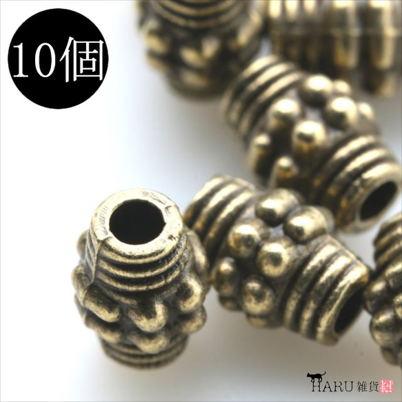 [10個]金屬珠★n1/Antique★Spacer Rondel Coil style Accessory parts 第1張的照片