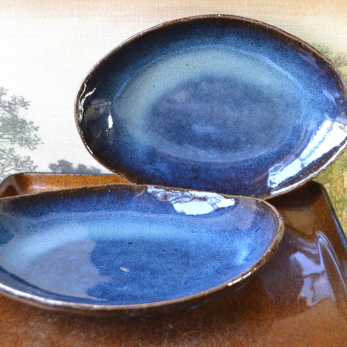 セット特割！】味のあるカレー皿2枚セット（コスモブルー