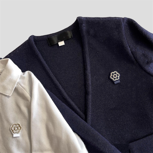 2枚セット】名札付けワッペン 花｜入園・入学準備 制服に 名前シール