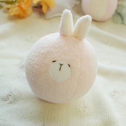 うさぎさんのベビーボール☆鈴入り☆布ボール☆ラトル☆ガラガラ