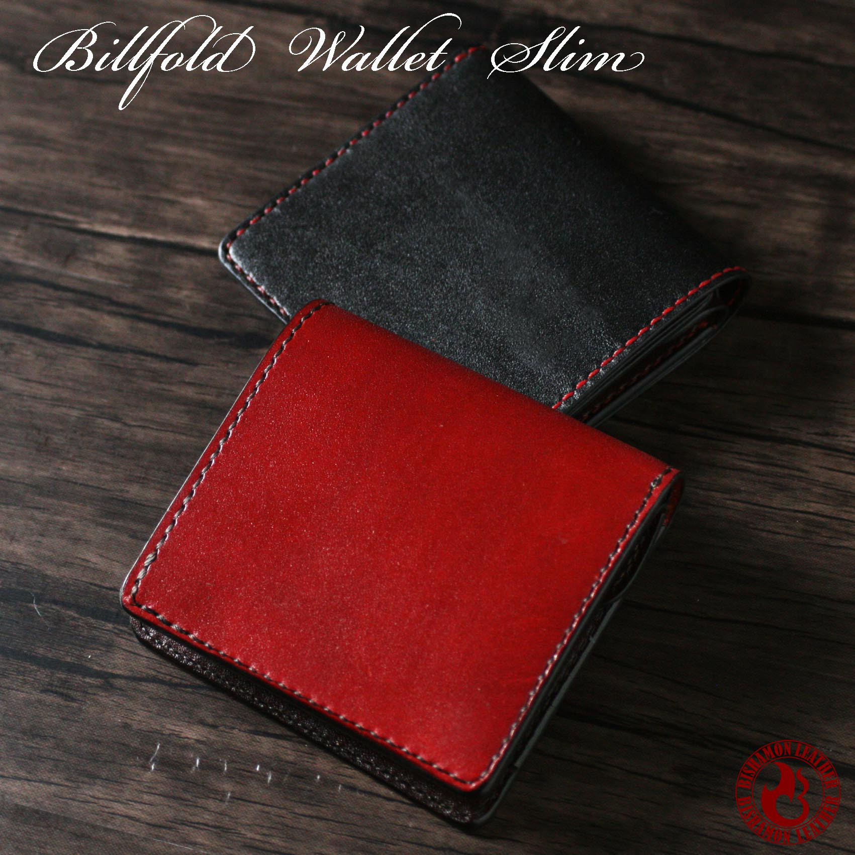 ビルフォードウォレット スリム (RED) レザー 本革 牛革 財布