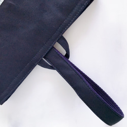 【大5cmマチ・2点セット】紫・リバティ・リボン・紺色・レッスンバッグ・まちつき・上履き袋・女の子・大きめ・45cm 8枚目の画像