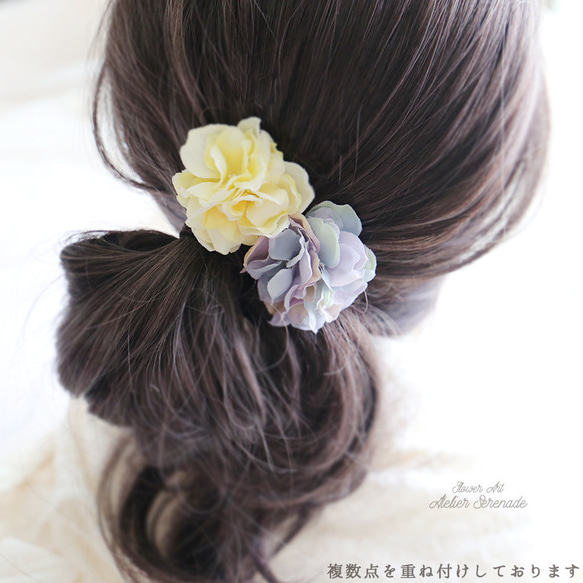 Floral hairclip -blue 第3張的照片