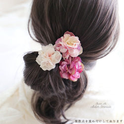 Floral hairclip -purple pink 第2張的照片