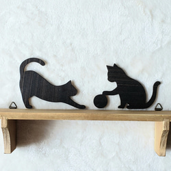 送料無料】 猫 飾り 猫飾り ねこ 置物 木製猫 猫 壁飾り ネコ