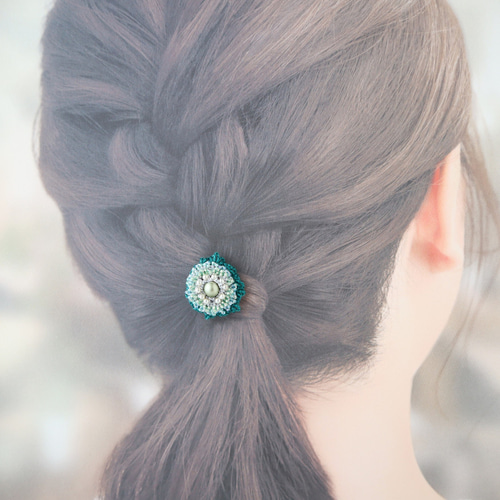 タティングレースの華やかポニーフック その他ヘアアクセサリー