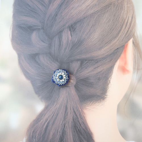 タティングレースの華やかポニーフック その他ヘアアクセサリー