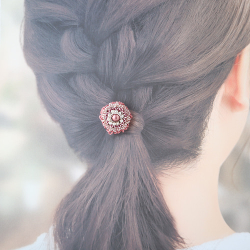 タティングレースの華やかポニーフック その他ヘアアクセサリー