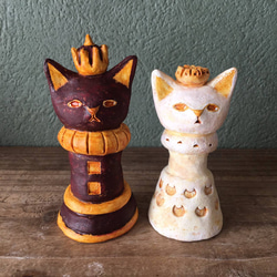 國際象棋貓國王和王后 第1張的照片