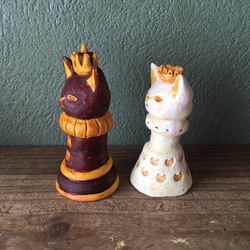 國際象棋貓國王和王后 第2張的照片