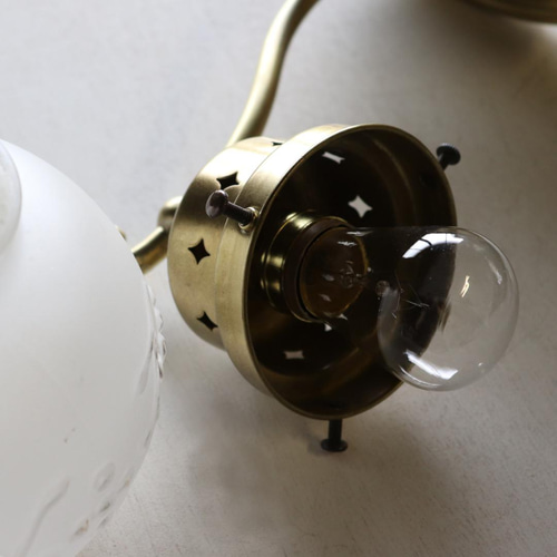 USAヴィンテージフロストガラス葡萄柄シェードのブラケットライト