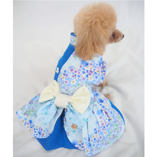 ワンピース 和柄 花柄 着物風 ドックウェア 犬 服 犬服 犬の服 猫