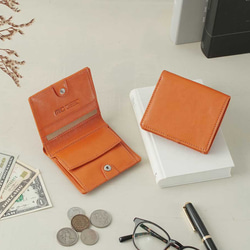 刻印可】すっきり薄く「ほどよく小さい」二つ折りミニ財布 ヴァケッタ