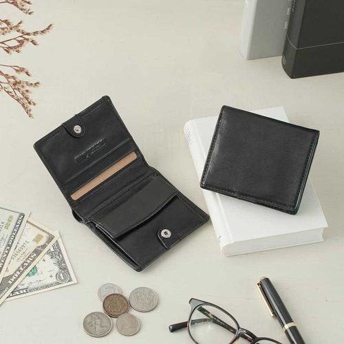 刻印可】すっきり薄く「ほどよく小さい」二つ折りミニ財布 ヴァケッタ