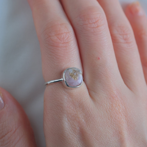 copper pink opal ring コッパーピンクオパール シルバーリング