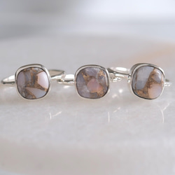 copper pink opal ring　コッパーピンクオパール シルバーリング　silver925 3枚目の画像
