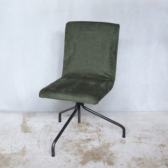 [LV Chair]高さ調整 椅子 チェア 昇降式 帆布 コーデュロイ アイアン カウンターチェア -210- 6枚目の画像
