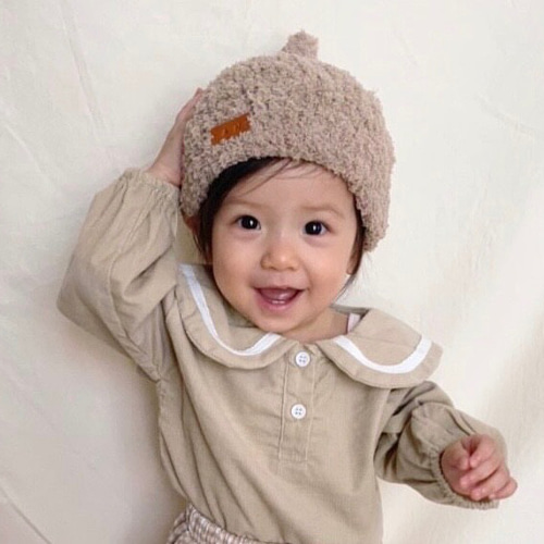 ふわもこどんぐり帽子♡ ˏˋ名入れ付きˎˊ˗モコモコどんぐり帽子 出産祝いや特別な贈り物に