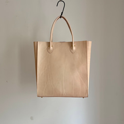 plain tote bag　姫路レザー 1枚目の画像