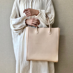 plain tote bag　姫路レザー 9枚目の画像