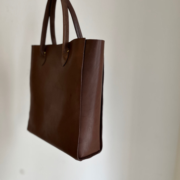 plain tote bag　姫路レザー 8枚目の画像
