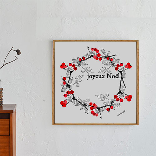 クリスマスリース joyeux noel