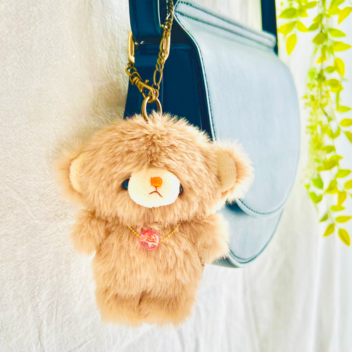 モフモフくまのぬいぐるみ☆バッグチャーム【ブラウン】※受注制作 