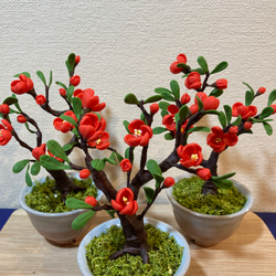 ご依頼品樹脂粘土製ミニチュア盆栽〈金木犀〉 盆栽 AB-Hachi
