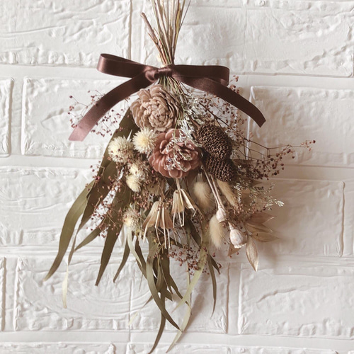 アンティークスワッグ ✲ ドライフラワースワッグ アンティーク  