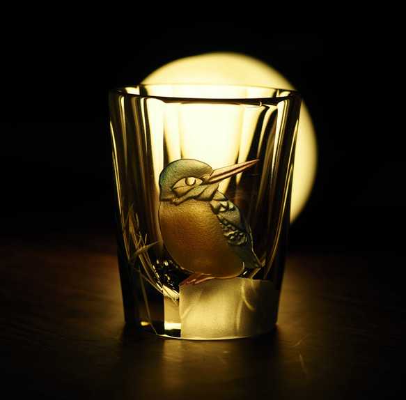 彩色かわせみショットグラス～ずっしり重い 