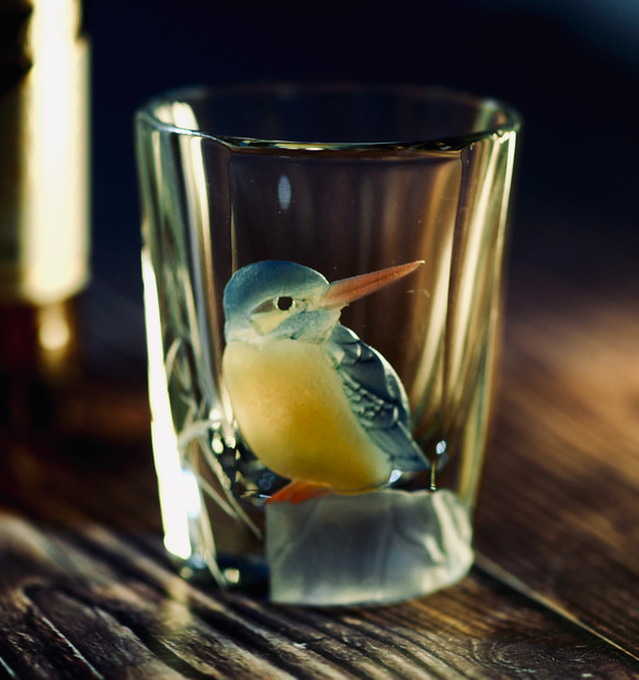 彩色かわせみショットグラス～ずっしり重い 