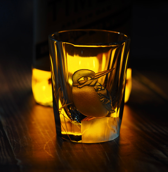 彩色かわせみショットグラス～ずっしり重い 